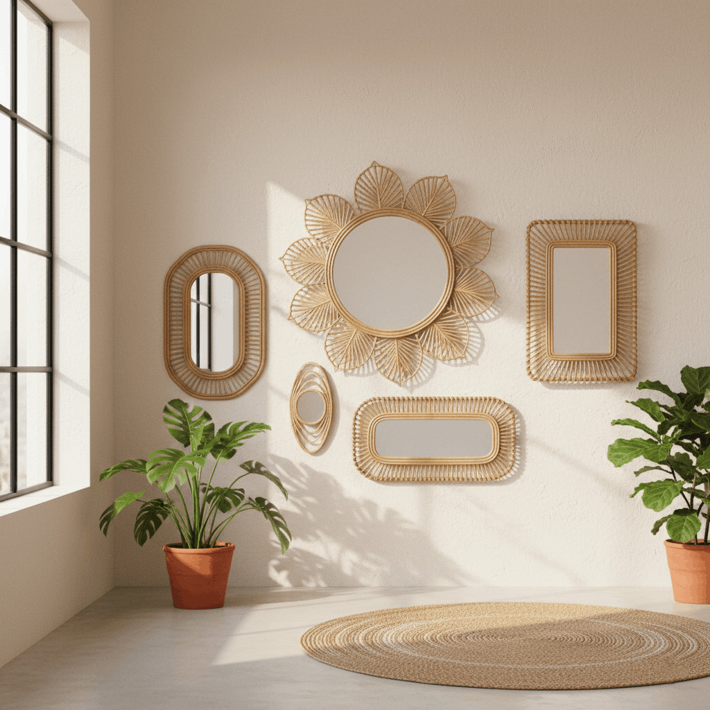 Arpa's Rattan Mirror Collection
